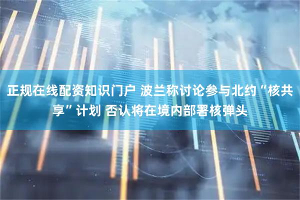 正规在线配资知识门户 波兰称讨论参与北约“核共享”计划 否认将在境内部署核弹头